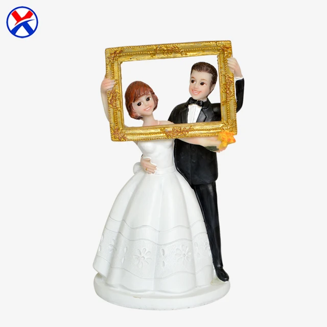 ployresin wedding cake topper bride and groom couple figurines