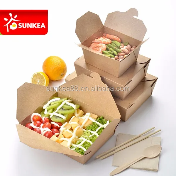 custom printed food kraft paper box package for food