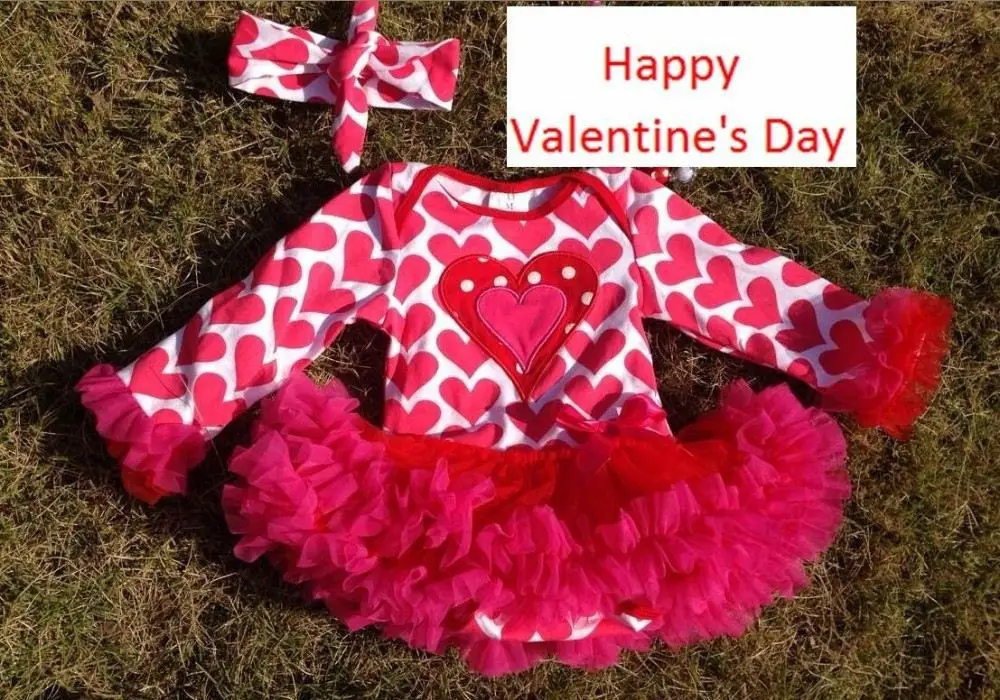 2014 baby valentines rompers heart rompers baby girls rompers with tutu dress long sleeve with matched headband set