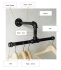 DIY homemade metal pipe curtain rod with 3/4" metal pipe floor flange, elbow, nipple, cap