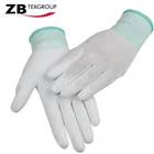 Nylon PU coated palm fit esd Customized Logo safety working gloves