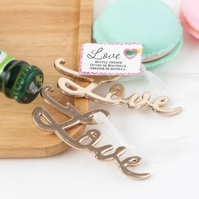 gold love indian wedding promotion return gift bottle opener