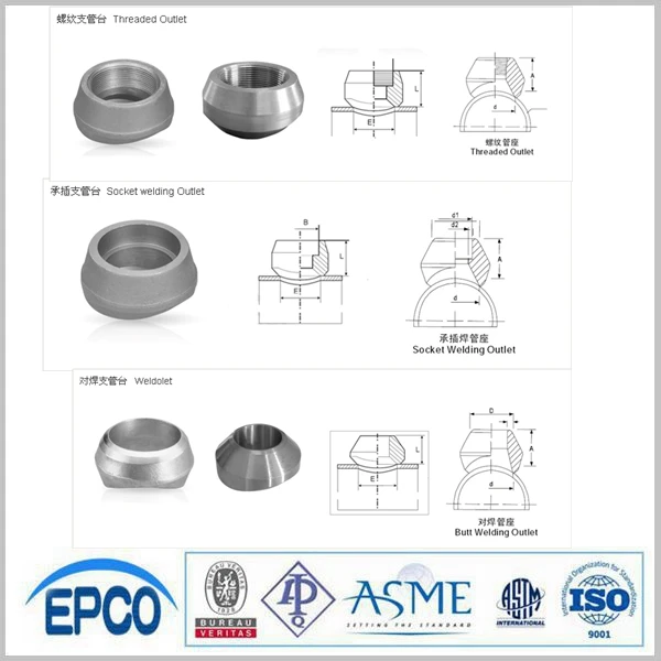 Sa105 Sw Steel Pipe Fittings 3000 Threadolet And Weldolet Buy