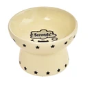 Non Skid Round Ceramic Shallow Wide Pet Cat Bowl for Food or Water