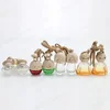 Mini different shape hanging car diffuser perfume glass bottle with lid