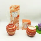 Luxury soy wax colorful glass holder scented candle