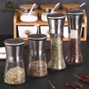 in stock 6oz 180ml glass spice pepper bottle and salt mill grinder with adjustable ceramic rotor for kitchen gifts