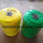 Verde Amarillo polietileno torcido Cuerda ( 3 strand twisted soft polyethylene rope )