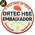 Customized textil woven Embroidery Textile Badges