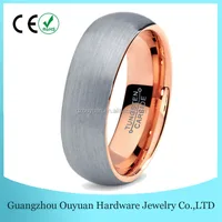 Grey Brushed Finish Gold Plated Rings