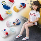Spring and summer new children's boat socks cotton mesh children's socks Korean cute bow baby socks