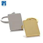 shiny gold silver blank keychain printed any logo