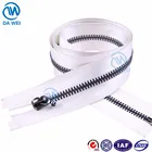 DAWEI brand garments accessories manufacturer in china wholesale zipper ribbon cloth zipper rose gold metal zipper