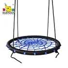 Hot 100cm garden rope tree nest webbing round swing for children