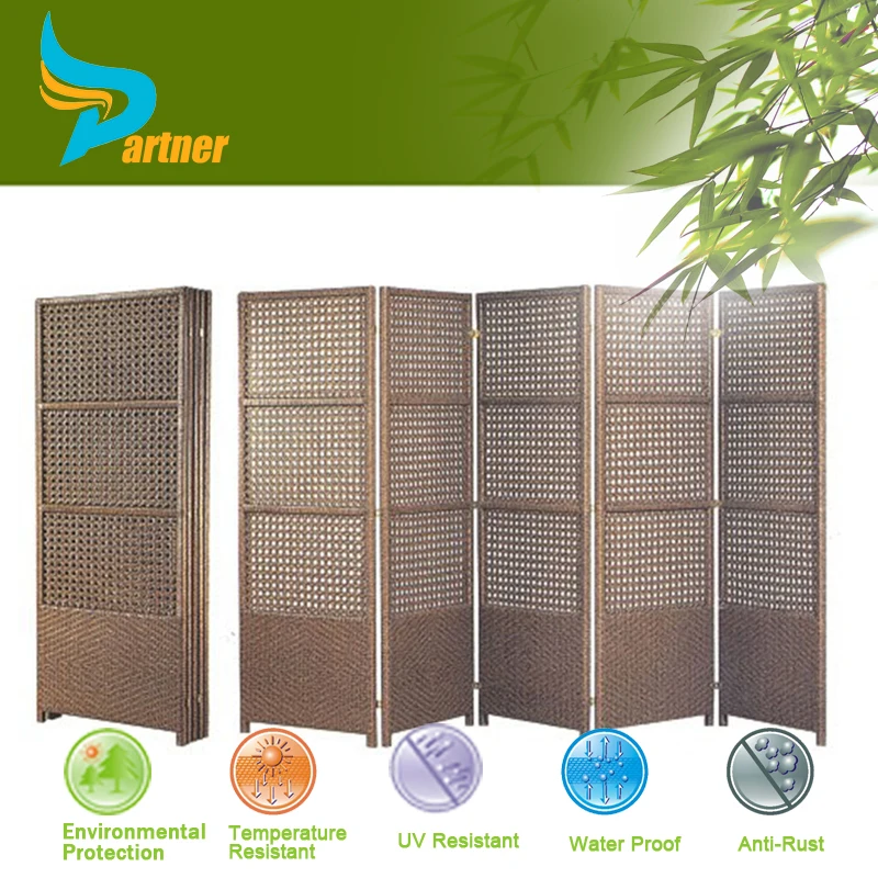 Cheap Soundproof Waterproof Handmade Rattan Folding Screen Room Divider