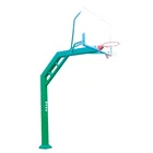 180mm x 180mm Square Steel Tube Fixed Installation Single Arm Standard Pole Height Inground Basketball Hoop Stand