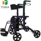 TONIA Aluminum Senior Roller Walker And Wheelchair TRA08
