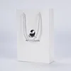 Customize logo cord handle white earrings paper bag jewelry