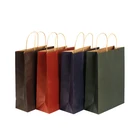 2019 new style kraft paper bag with handle print with logo low cost daily use paper bag for gift