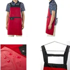 Uniform Hot Sale Printed Logo Cheap Factory Fashion Polyester Cooking Chef Masterchef Women Uniform Apron With Pockets