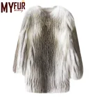 2019 Winter High Quality Fashion Fake Fox Fur Coat For Women