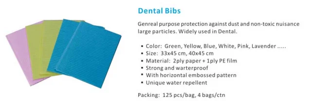 colorful dental bibs