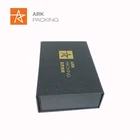 Custom high quality fashion printing black magnet folding box