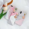 Hot Sell Simple Mobile Phone Cover Full Cover Hard PC Marble Pink Phone Case with Pendant Cover Case for iPhone X