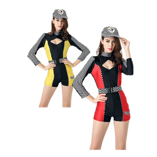 Instyles Sexy Lady Super Car Racer гонки драйвер сетки для девочек праздничный костюм