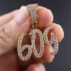 14K gold plated custom cz diamond micro pave name pendant