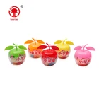 Sweet product apple shaped colorful apple gel candy gummy apple in big bottle