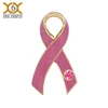 Manufacture breast cancer pink ribbon metal lapel pins badge