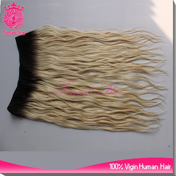 fast shipping best virgin brazilian hair ombre blonde extensions2.jpg