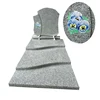 gray granite grave stones monuments headstone with multi color and grave edging stones