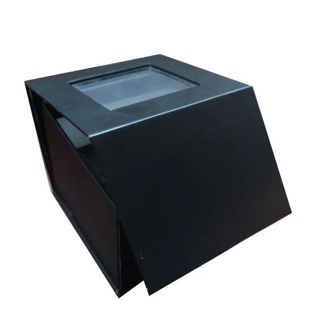 magnetic closure gift box cardboard box with clear window for