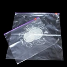 LDPE PE plastic slider zipper bag with white printing for food storage
