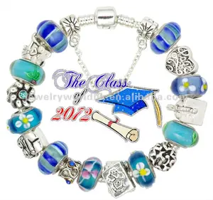hat cap book charm love beaded bracelet jewelry with free gift
