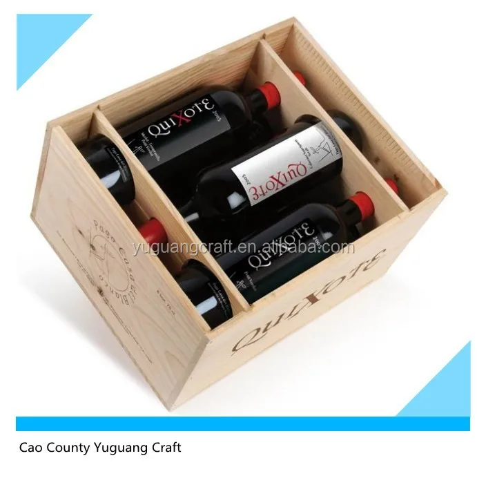 Custom 6 Bottle Wood Wine Box,Wooden Wine Boxes For Wine Bottle Buy
