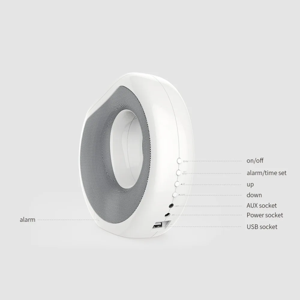 Nillkin stereo music bluetooth speaker with wireless charging alarm clock wireless speaker with LCD time display - ANKUX.COM