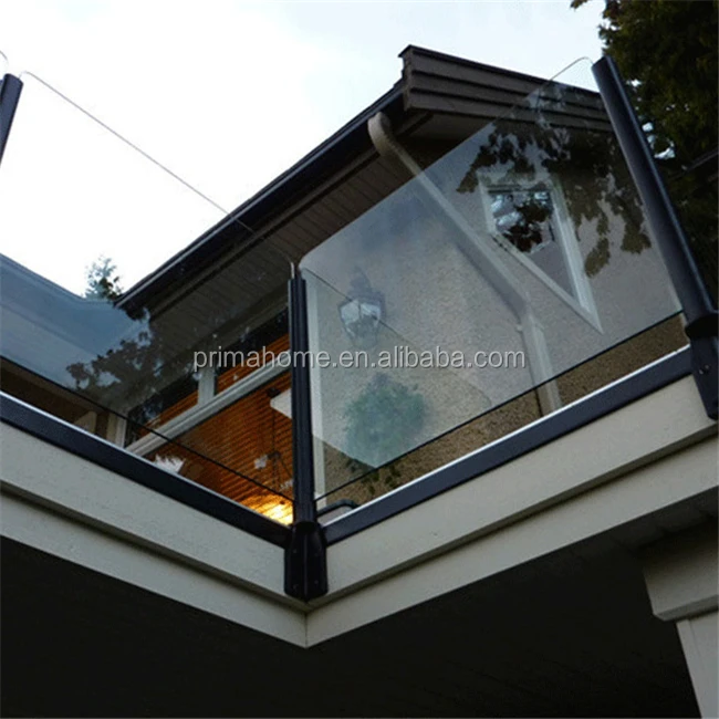 indoor deck baluster/wooden handrail glass railing for sale