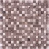 BS319 Foshan polished square natural marble mosaic tiles, decorative interior and exterior mosaic stone with mesh back for wall