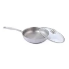 High efficiency food grade titanium non stick fry pan with handle