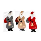Christmas decoration supplies felt Santa Claus wooden ornaments hotel bar table set