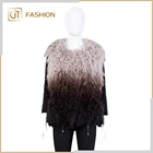 Top Hot Sale winter knitted fur Gilet Short Lamb fur Vest For women