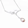 Stylish design 925 Natural chinese pearl necklace
