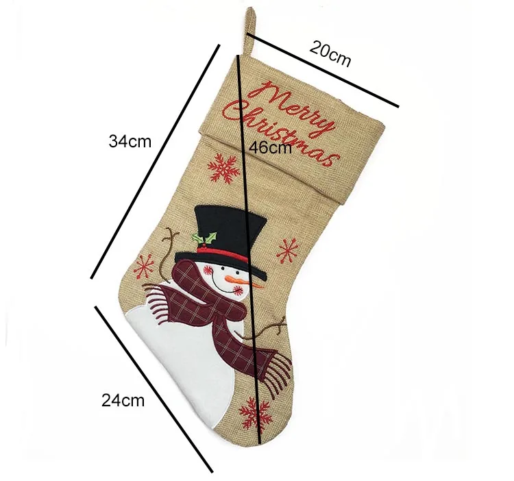 polyester embroidered christmas stocking personalized christmas