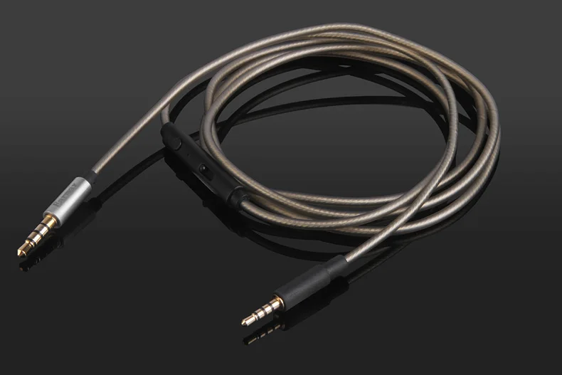 Silver Plated Audio Cable With Mic For 