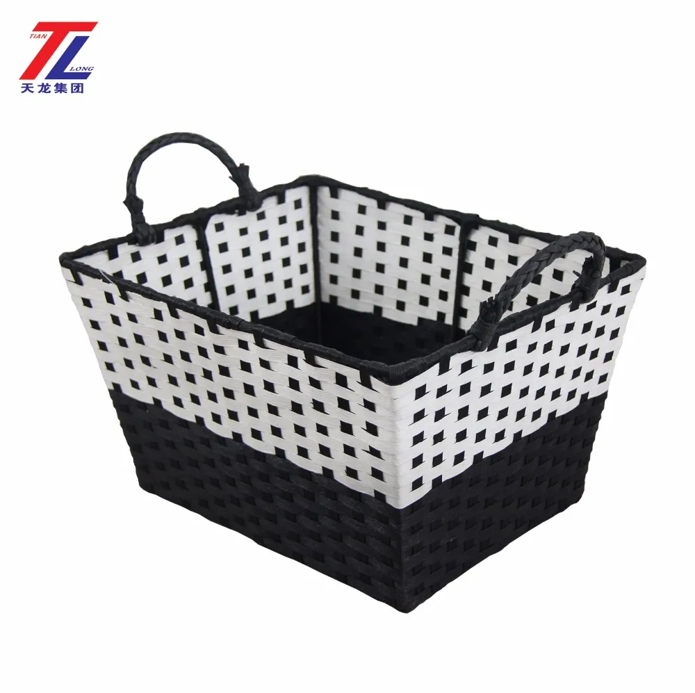 new product eco-friendly colored paper rope laundry basket with