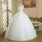 White Appliqued Wedding Dresses Bridal Gown
