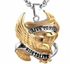 Super March Purchasing stainless steel biker men necklace live to ride necklace